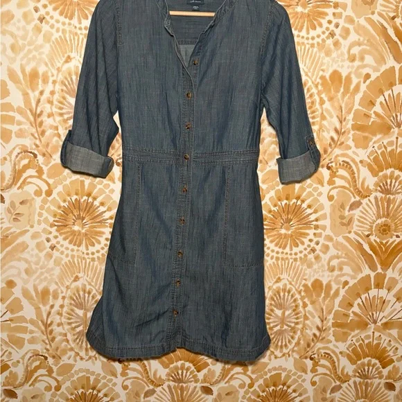 J.Jill Denim Button-Front Shirt Women’s Dress - Blue Size 5 - Picture 7 of 8